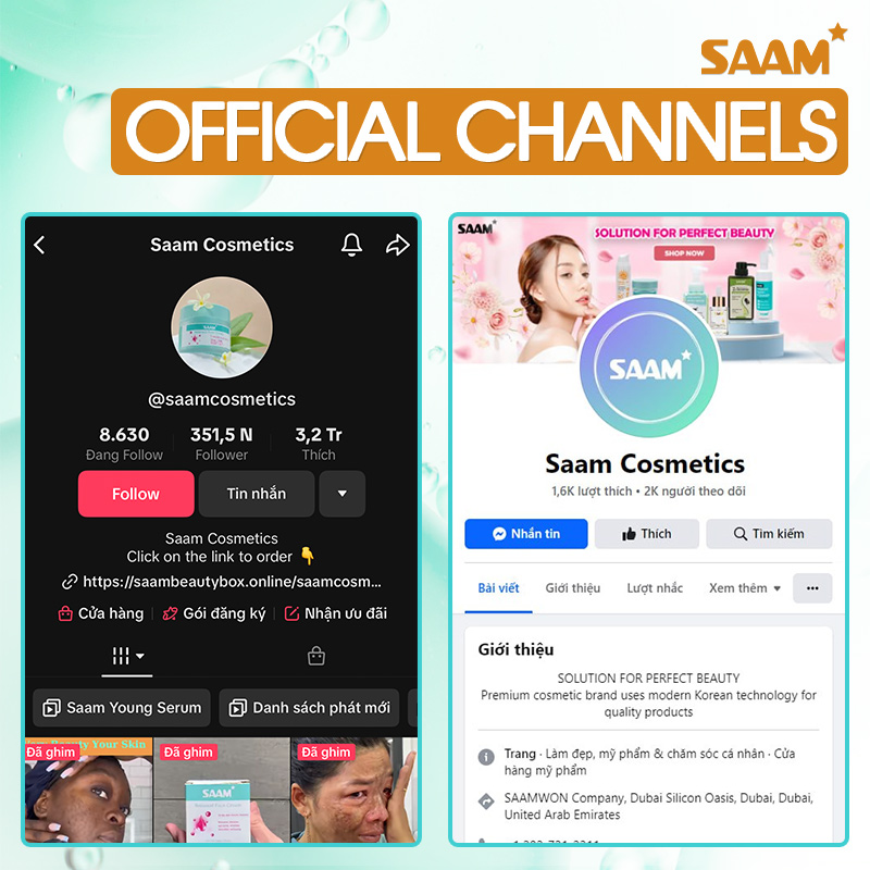Follow SAAM's Facebook and TikTok pages to receive latest information 1