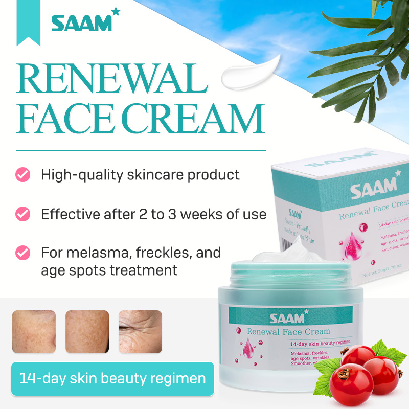 SAAM Renewal Face Cream is SAAM's best-selling melasma treatment product