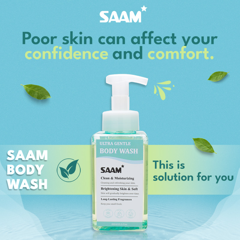 Completing first step to having healthy-looking skin with this shower gel