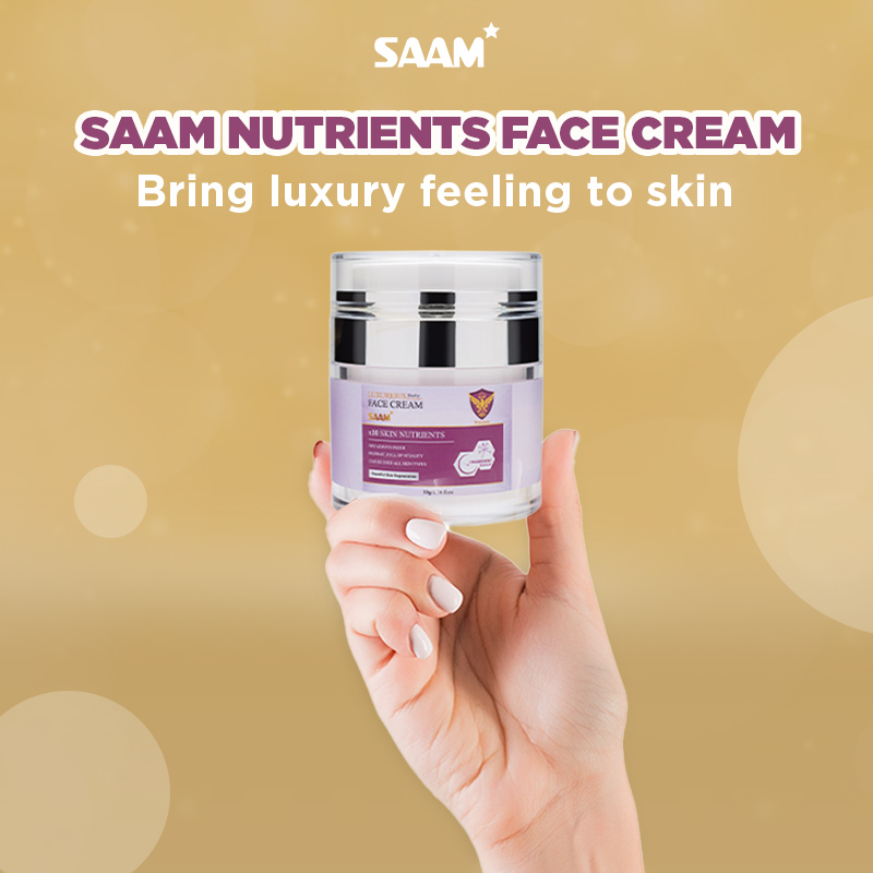 Experience a premium feeling every time appling SAAM Nutrients Face Cream