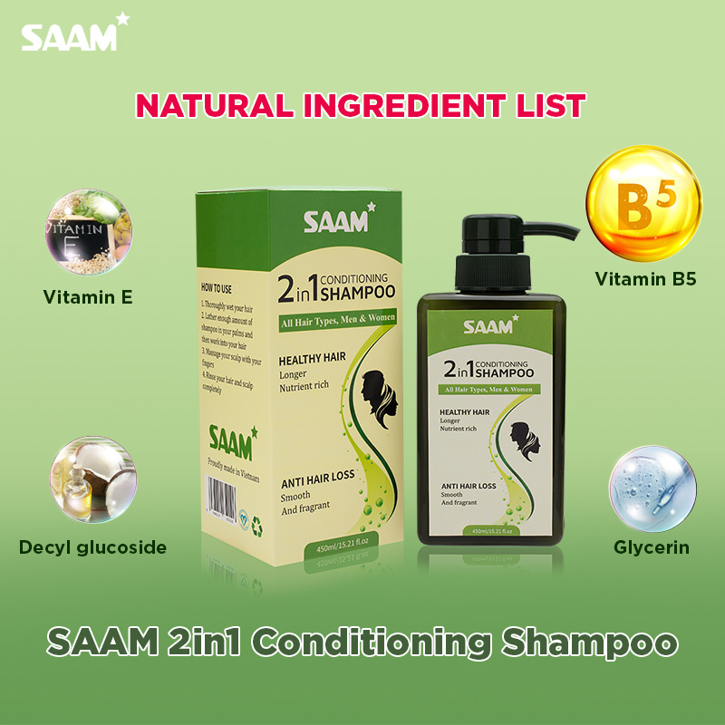 SAAM Shampoo has high-quality ingredient list suitable for all types of hair