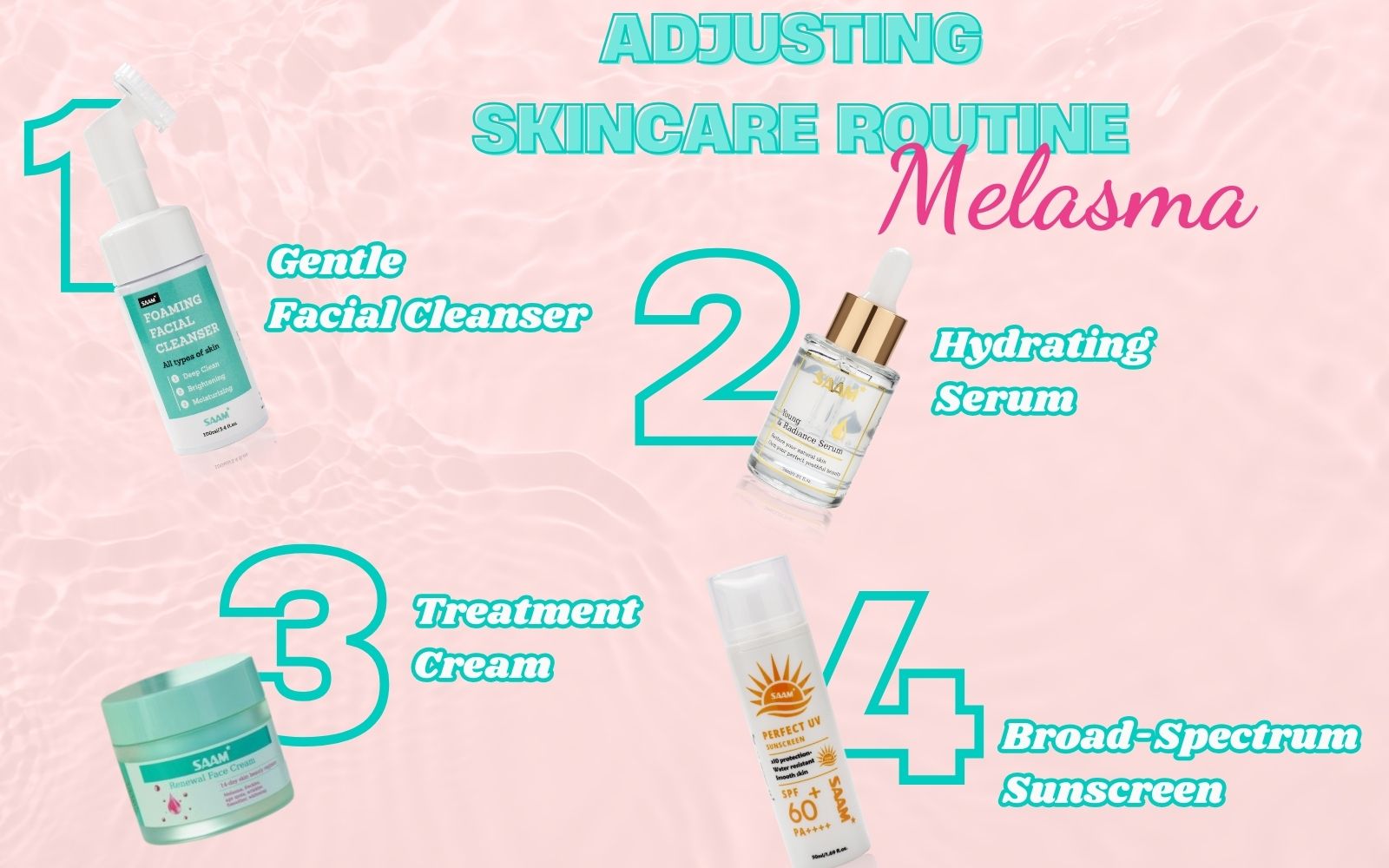 Adjusting skincare routine for melasma