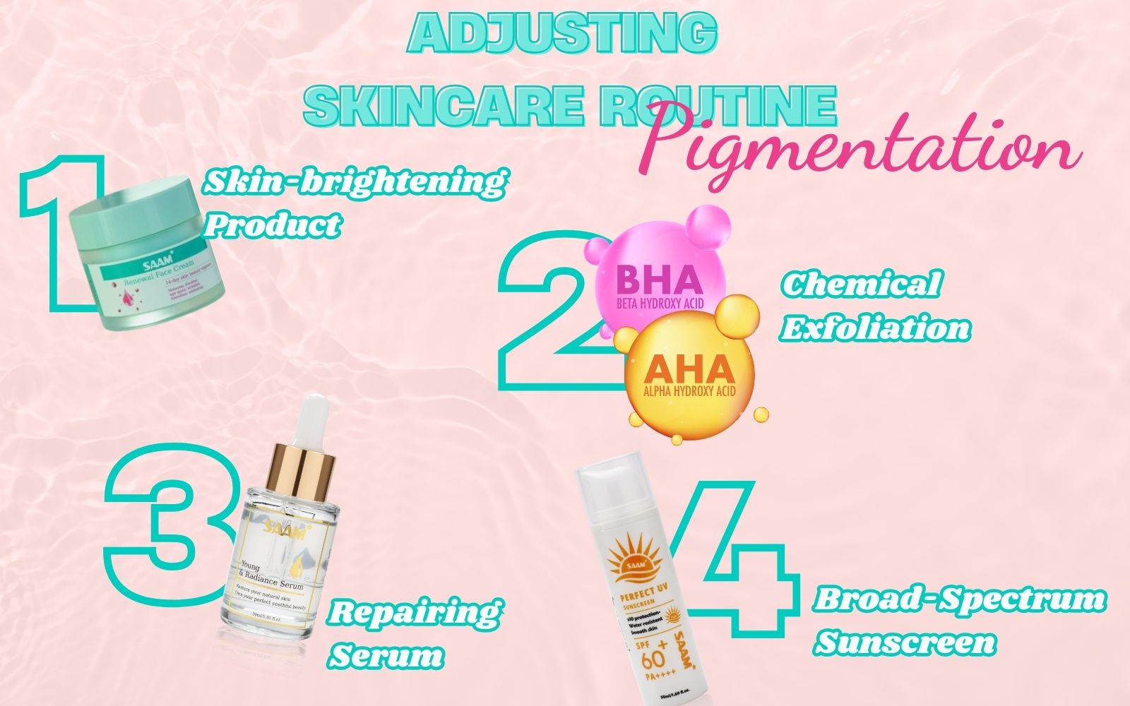 Adjusting skincare routine for pigmentation