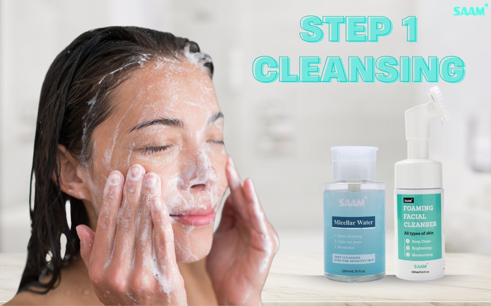 Cleansing is the first step for healthy skin
