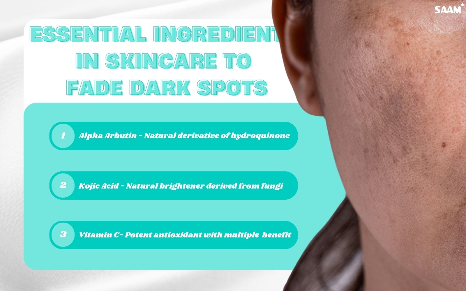 Essential ingredients in skincare routine for dark spots
