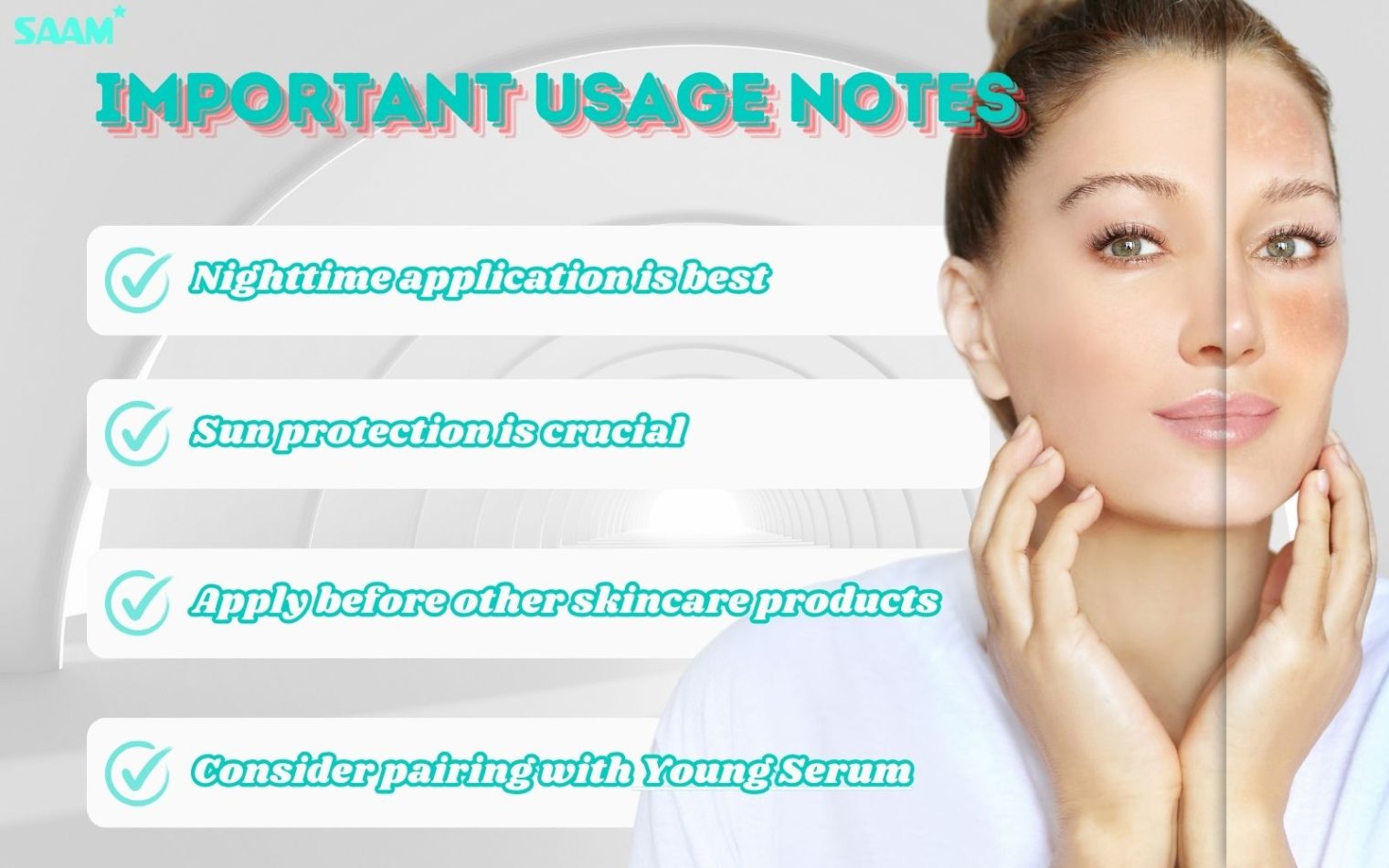 Four important things before using SAAM face cream for dark spots