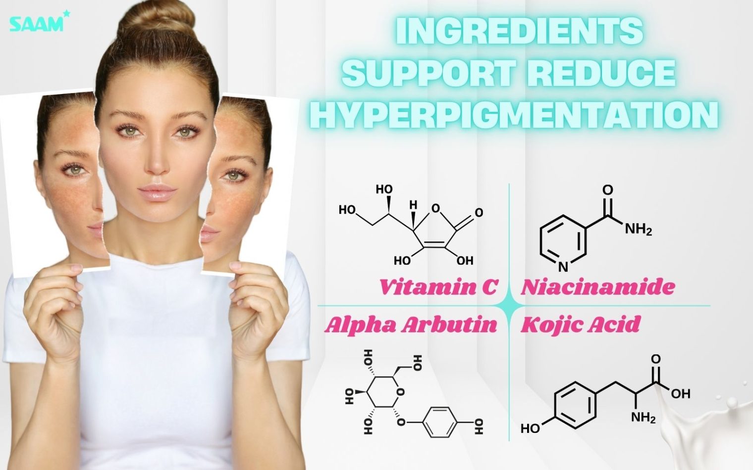 Four ingredients support reduce hyperpigmentation