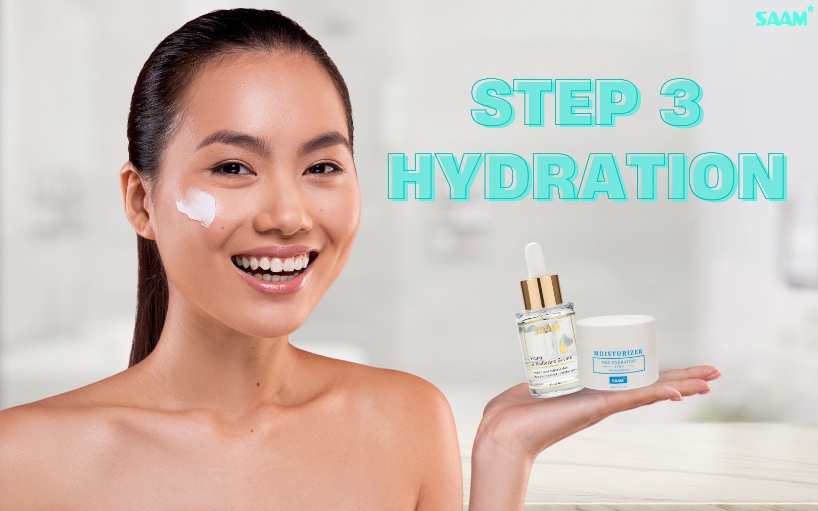 Hydrating skin to moisturize and strengthen skin barrier