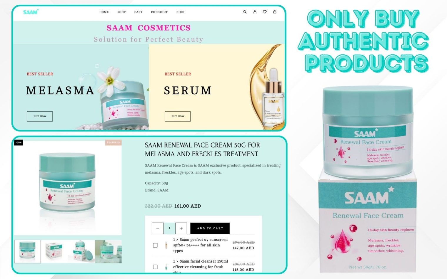 Only buy authentic products at SAAM official channels