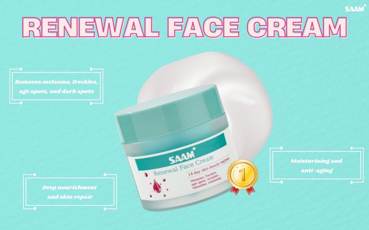SAAM Renewal Face Cream is top 1 in 3 best SAAM skincare