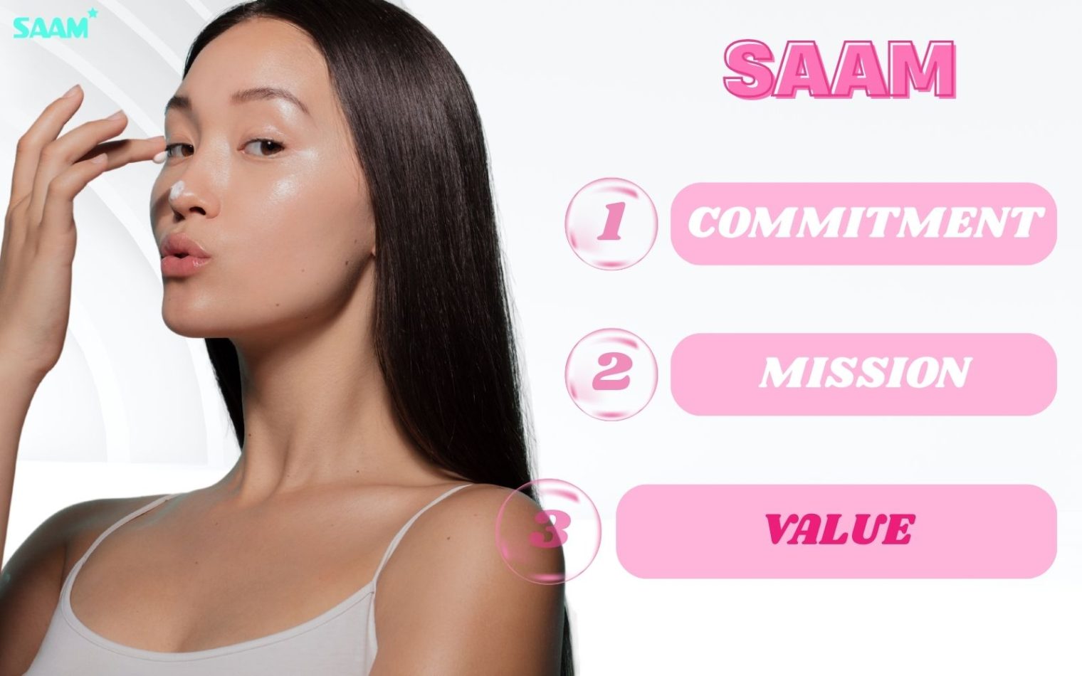 Values that SAAM Cosmetics brings to customers