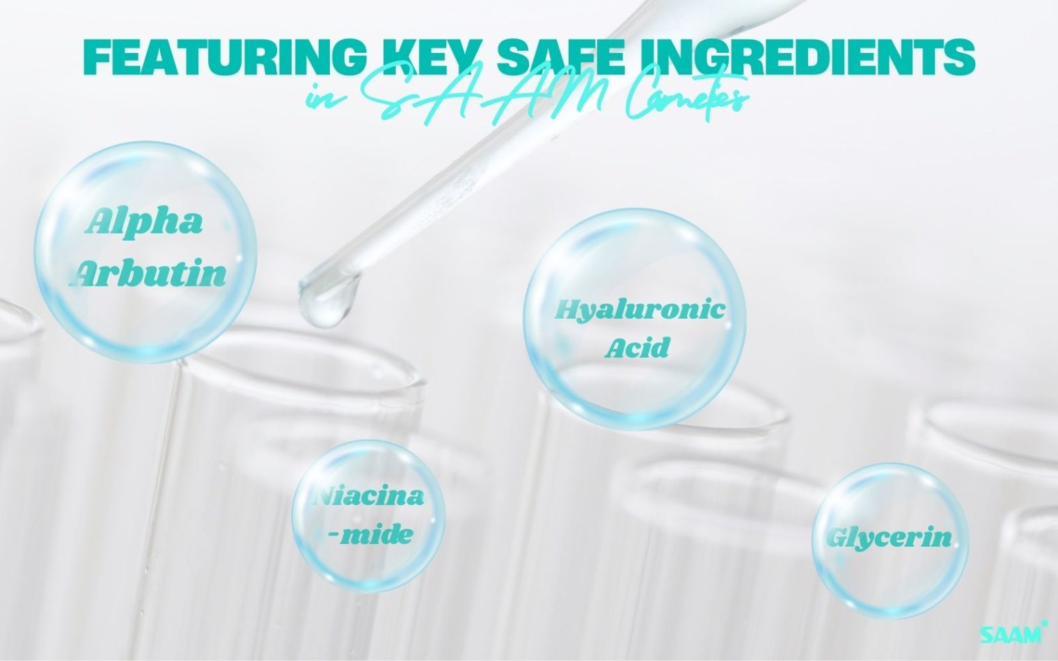 Featuring key safe ingredients in SAAM Cosmetics