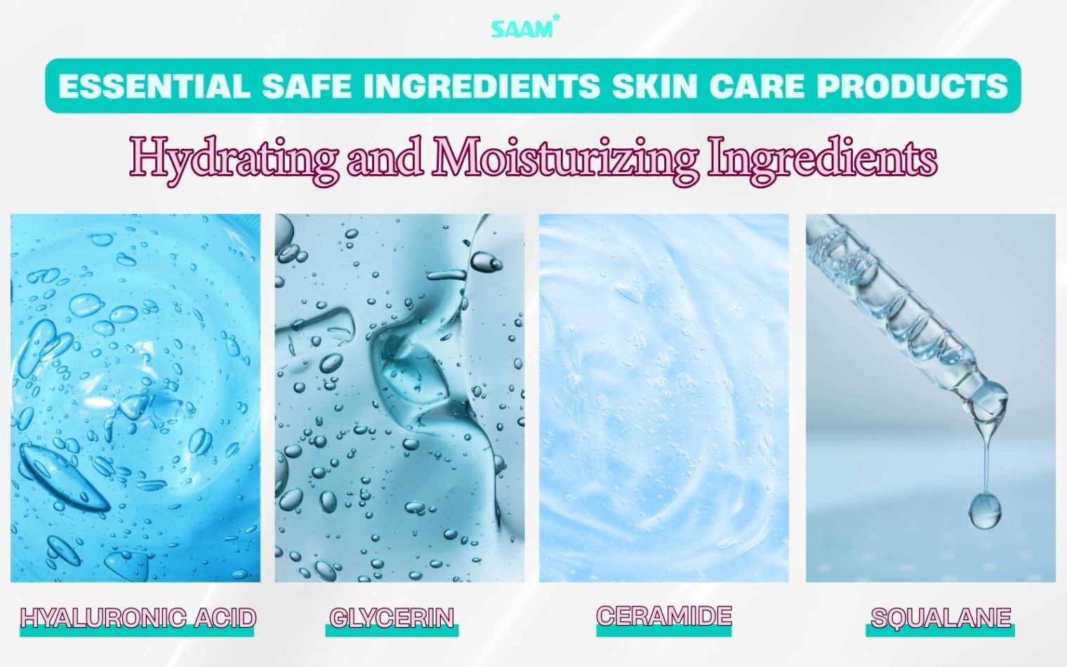 Hydrating and moisturizing ingredients for facial skin