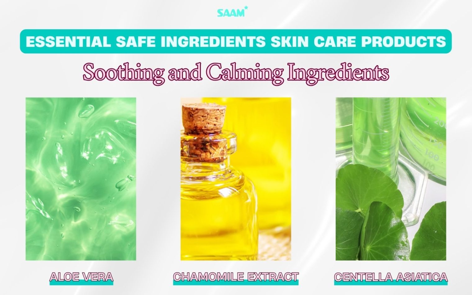 Soothing and calming ingredients for facial skin