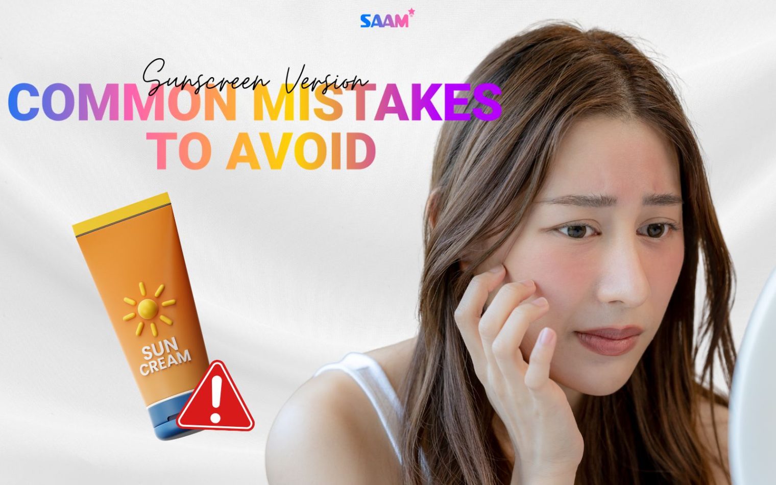 (1) Common mistakes to avoid when using sunscreen