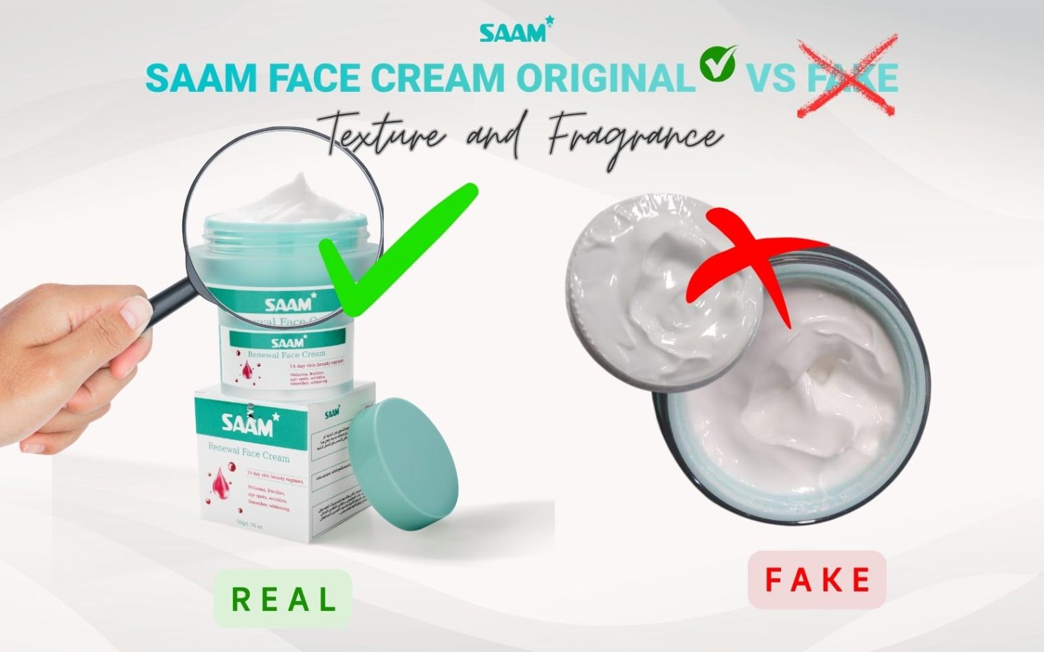 Texture and fragrance between original and fake