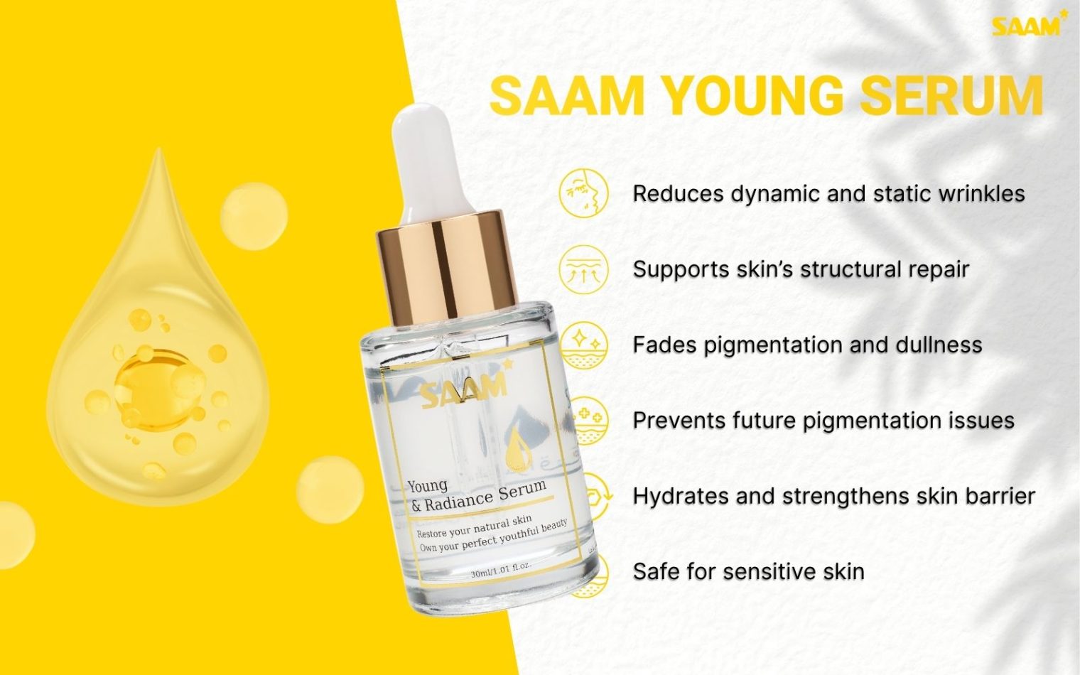 Try SAAM Young Serum for anti aging