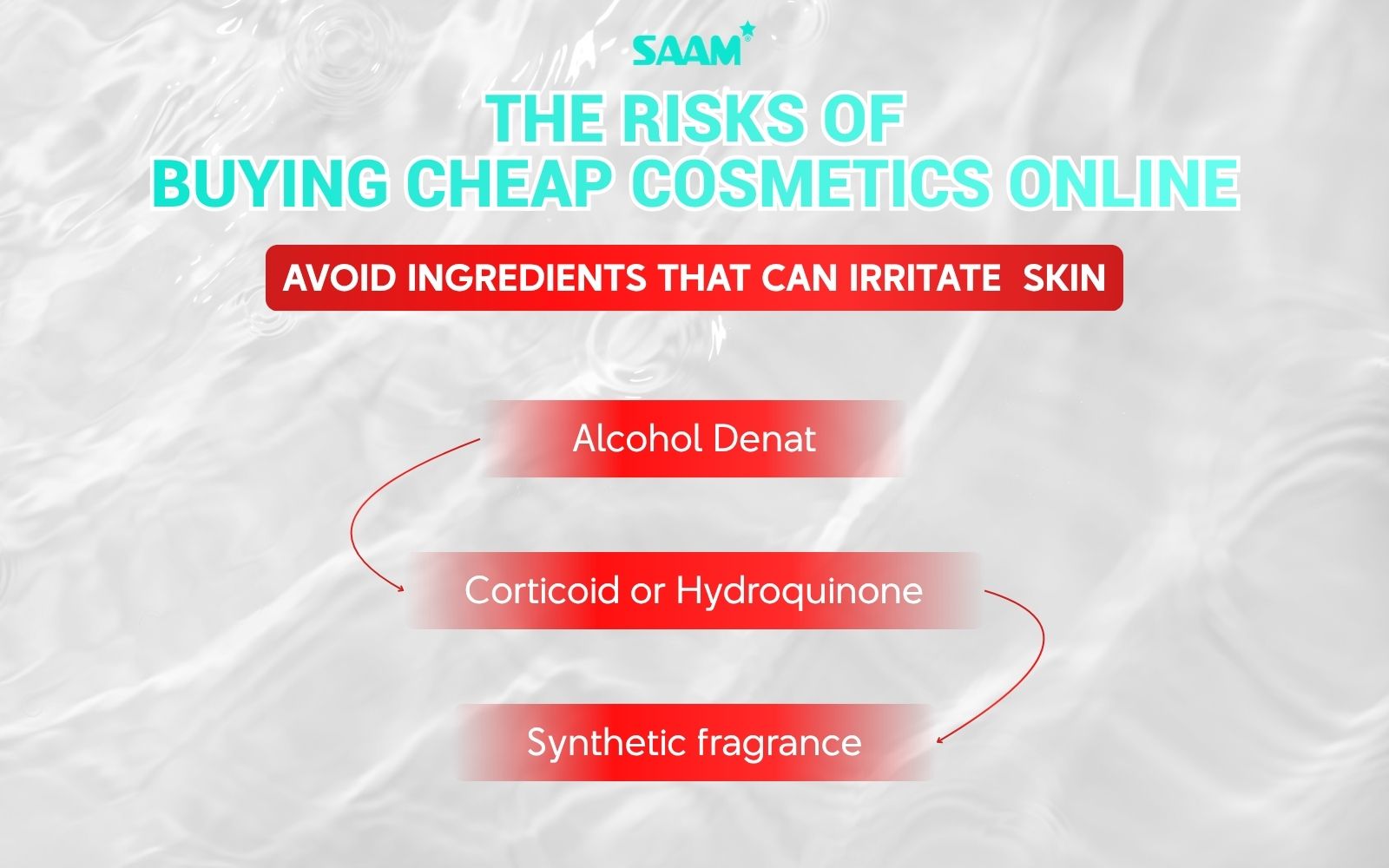 Avoid ingredients that can damage and irritate skin (1)