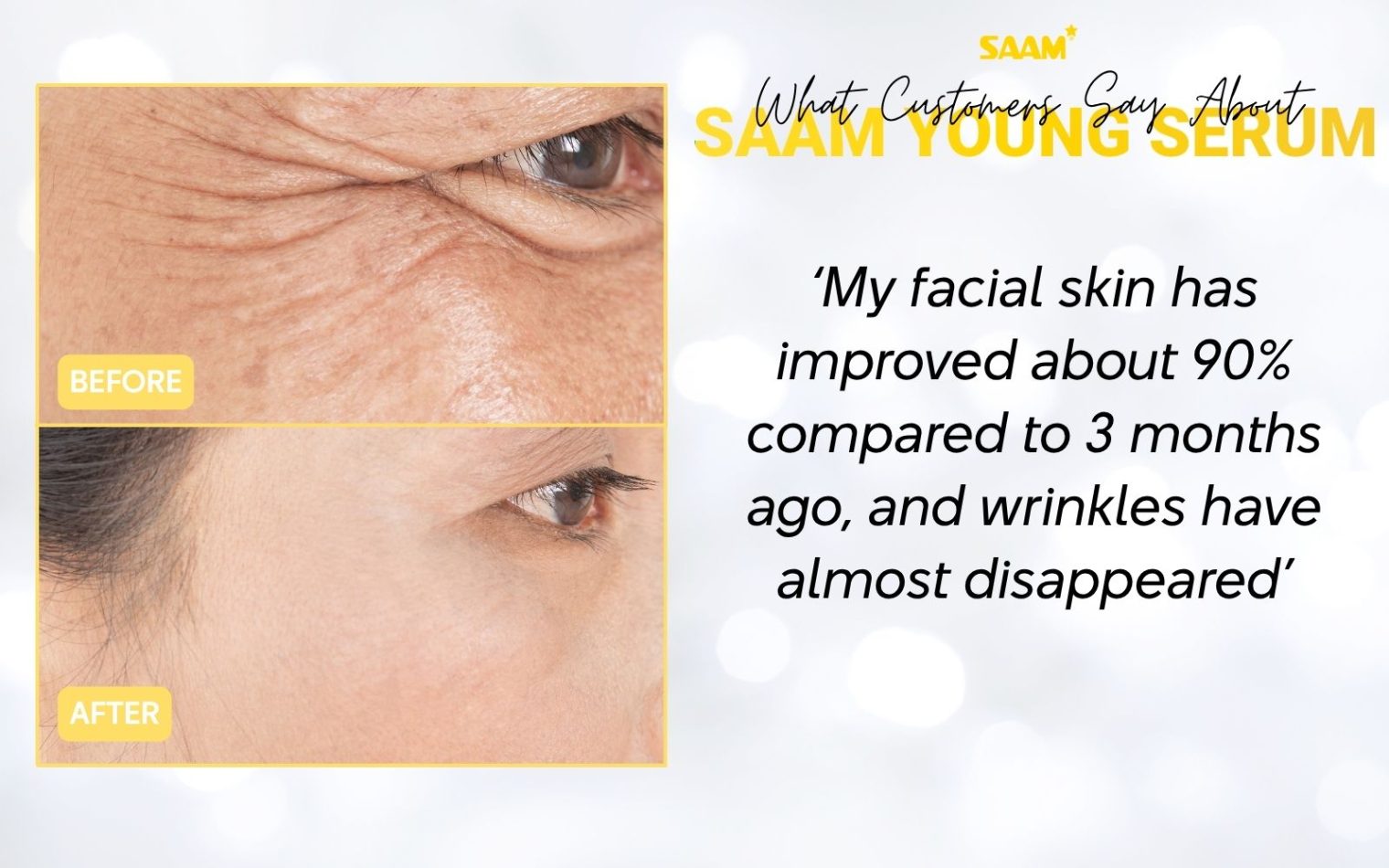 Feedback from customers after using SAAM Young Serum