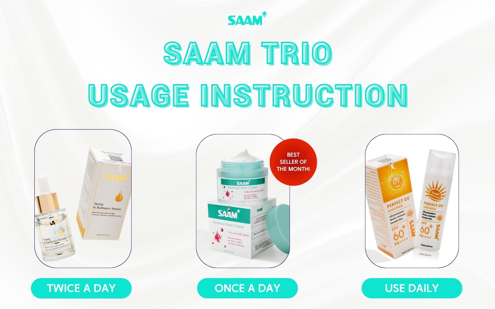 Follow SAAM instructions when using these three (1)