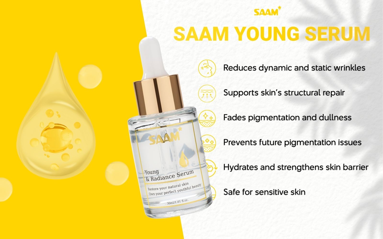 Try SAAM Young Serum for anti aging